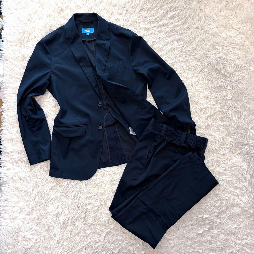 WWS Tailored Jacket Pants Setup Navy Travel Jacket