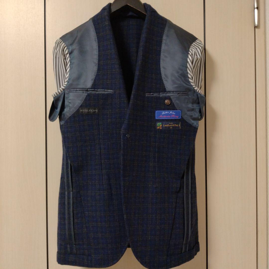 "Unused" HILTON x Ring Jacket S Navy Check