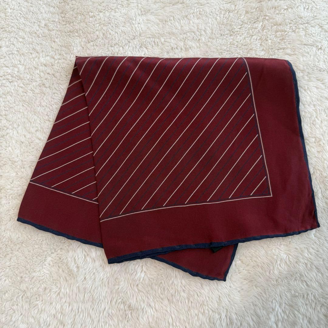 Italian handmade 100% silk pocket square scarf burgundy