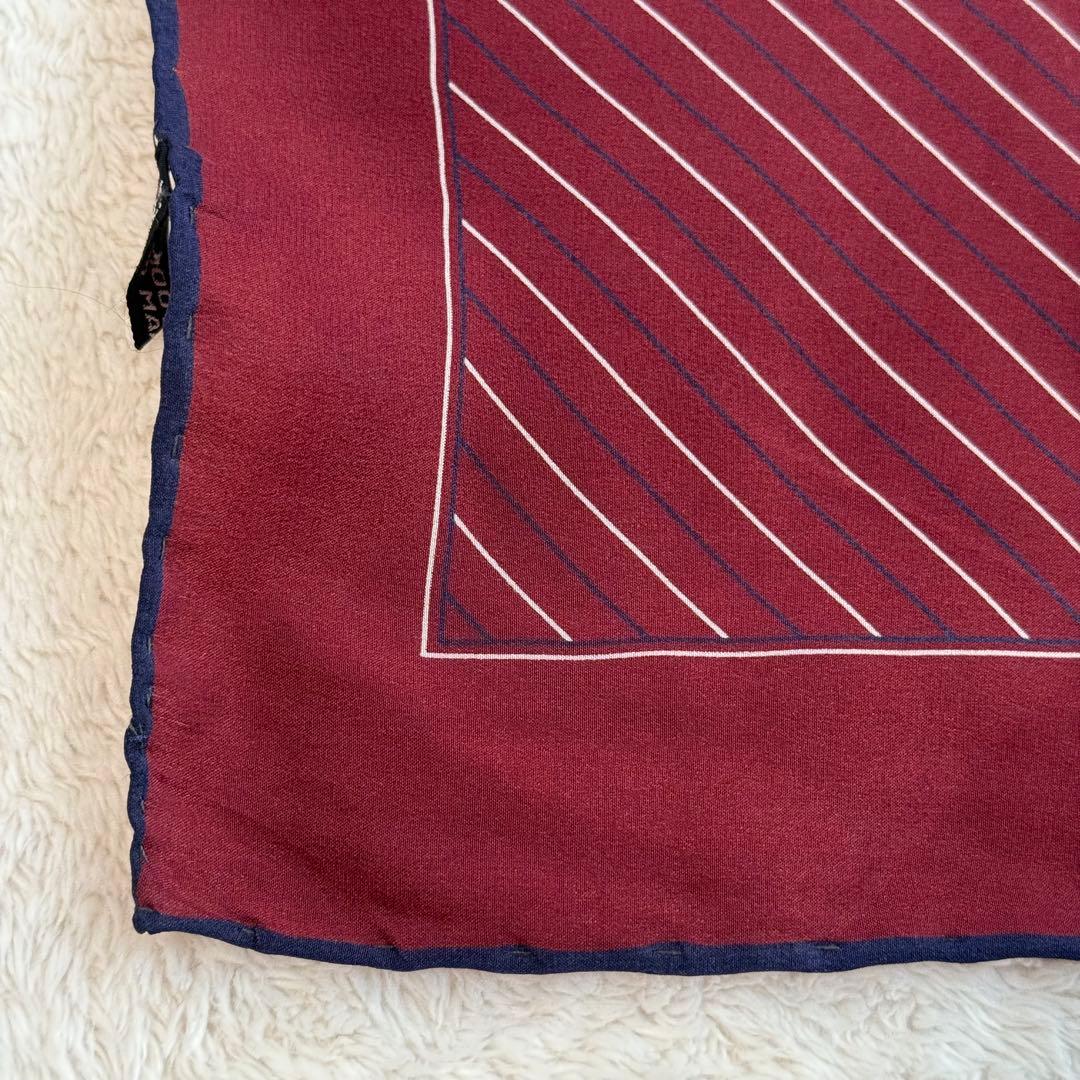 Italian handmade 100% silk pocket square scarf burgundy