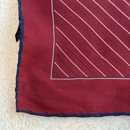 Italian handmade 100% silk pocket square scarf burgundy