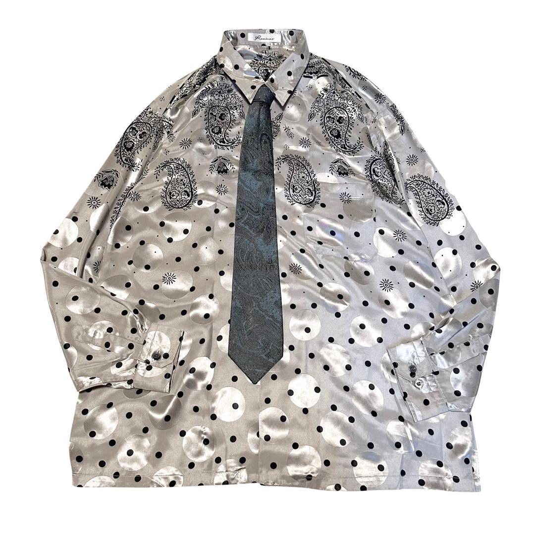 5-piece set double suit setup casual paisley dot black L