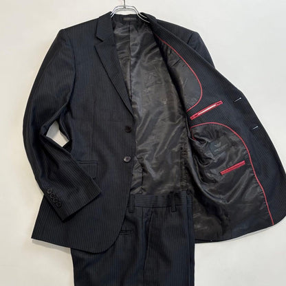 Giorgio Armani Recorezzoni Suit Setup Striped Black M