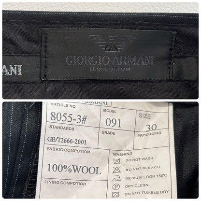 Giorgio Armani Recorezzoni Suit Setup Striped Black M