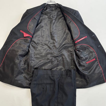 Giorgio Armani Recorezzoni Suit Setup Striped Black M
