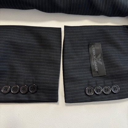 Giorgio Armani Recorezzoni Suit Setup Striped Black M