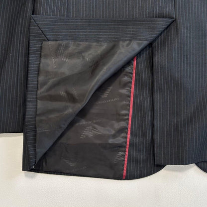 Giorgio Armani Recorezzoni Suit Setup Striped Black M