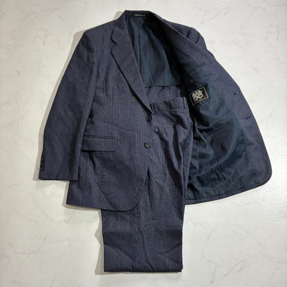 80s Vintage Japanese Wool Suit M (E181)