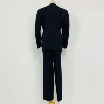 Good Condition Made in England B.V. Nixon & CO Double Setup Suit Black