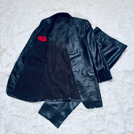 [Setup] Lining, dragon pattern, long length, black, old clothes