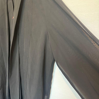 [Tokyo Igin] Bowtie Chiffon Blouse Pintuck No. 11 L Black Ceremonial Occasions
