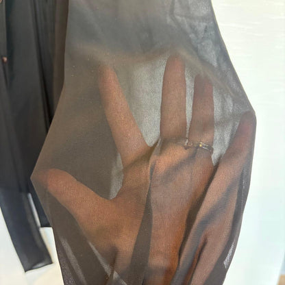 [Tokyo Igin] Bowtie Chiffon Blouse Pintuck No. 11 L Black Ceremonial Occasions