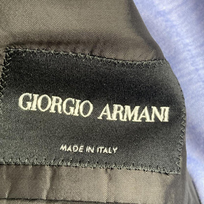 44 [Highest quality over 600,000 yen] Giorgio Armani black tag stretch stripe suit