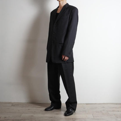 ARMANI COLLEZIONI Single Suit Striped Pattern Black/OW110