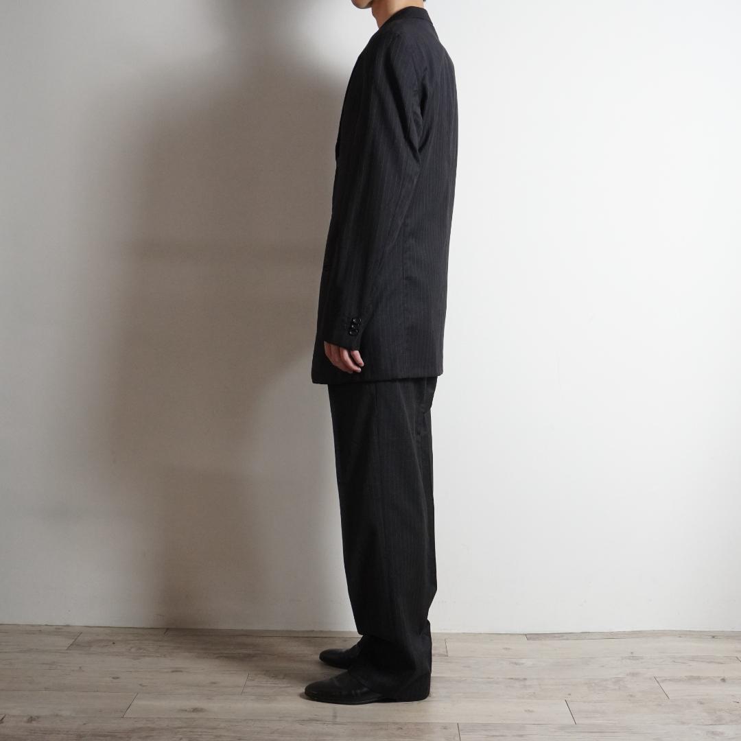 ARMANI COLLEZIONI Single Suit Striped Pattern Black/OW110