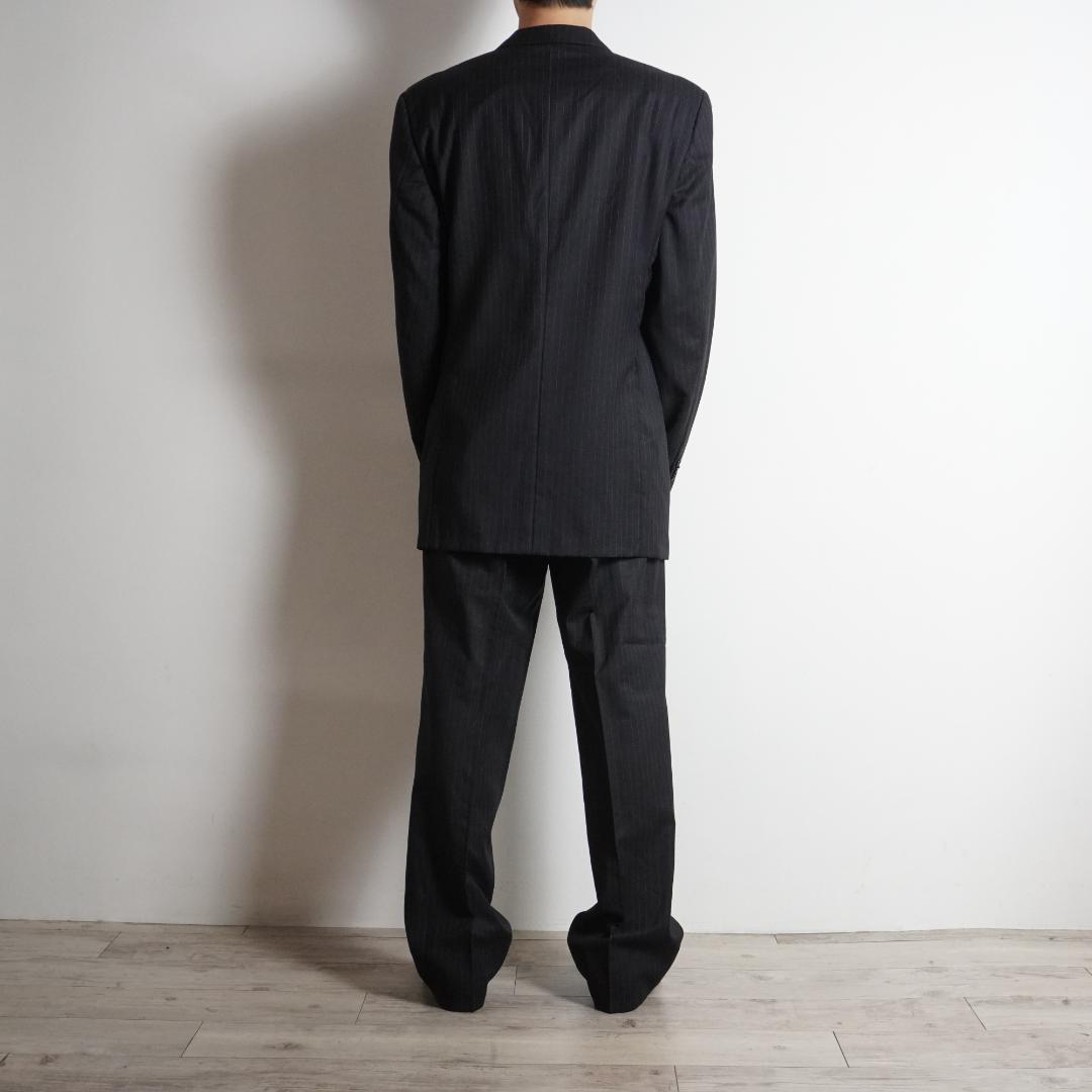 ARMANI COLLEZIONI Single Suit Striped Pattern Black/OW110