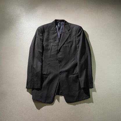 ARMANI COLLEZIONI Single Suit Striped Pattern Black/OW110