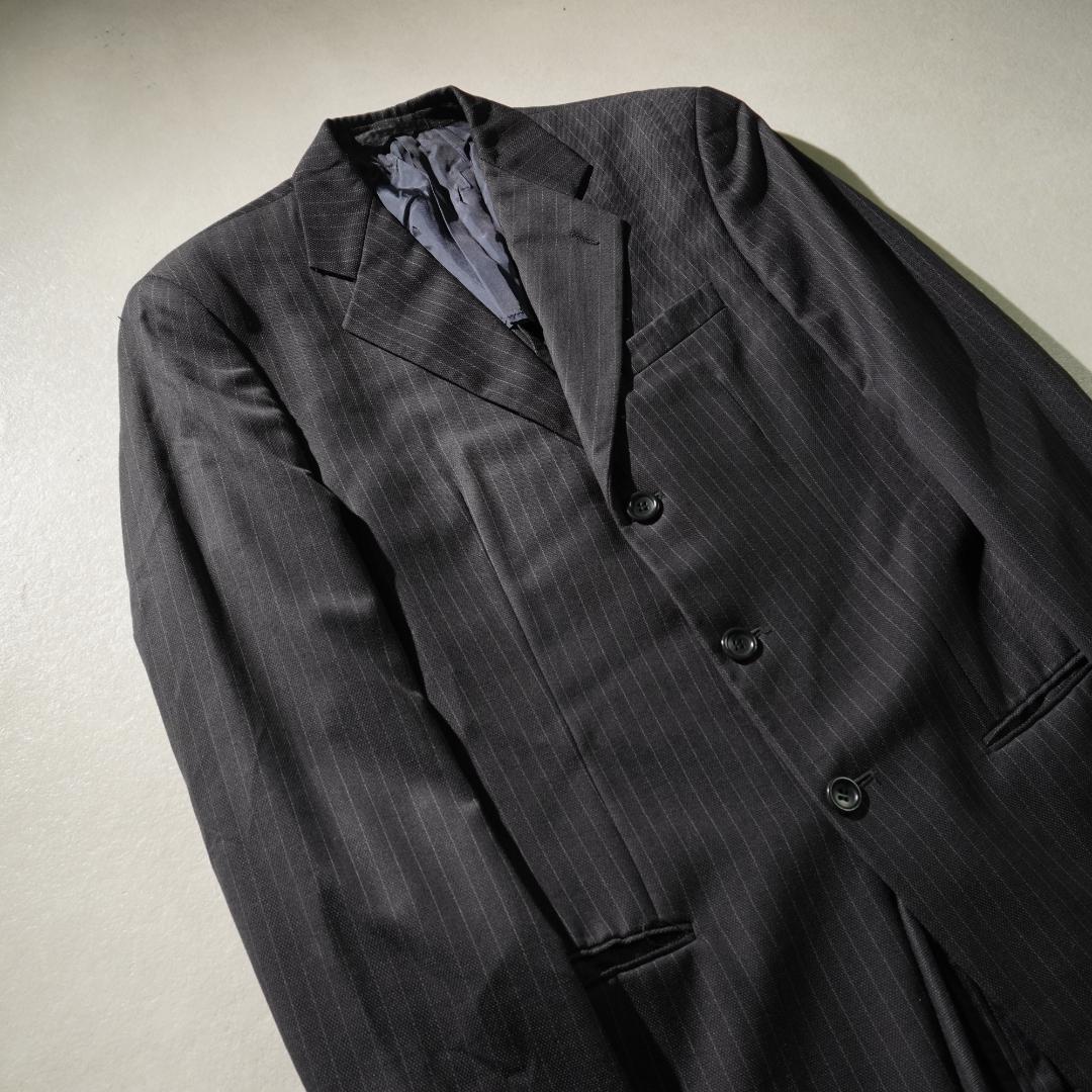ARMANI COLLEZIONI Single Suit Striped Pattern Black/OW110