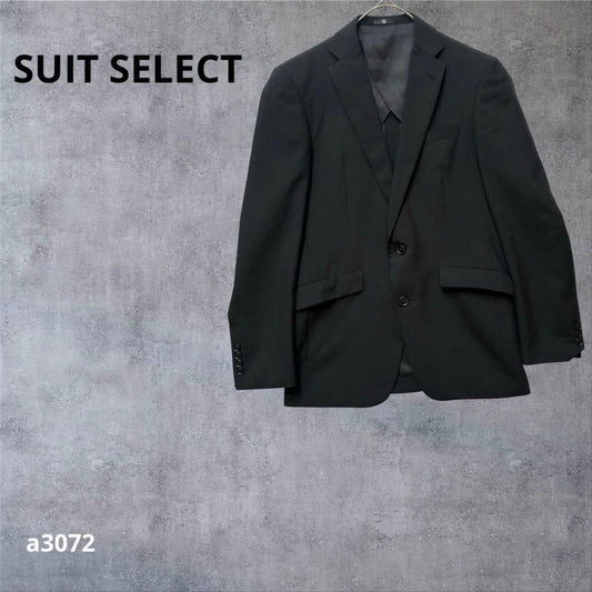 [Suit selection] Suit jacket wool blend office suit black A6
