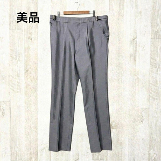 Good Condition Tuxedo Pants AB-M Silver Glossy Striped Wedding Made in Japan