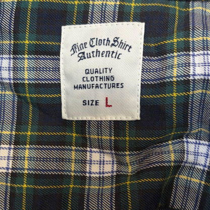 [UNIQLO] Long sleeve shirt casual plaid 100% cotton green L