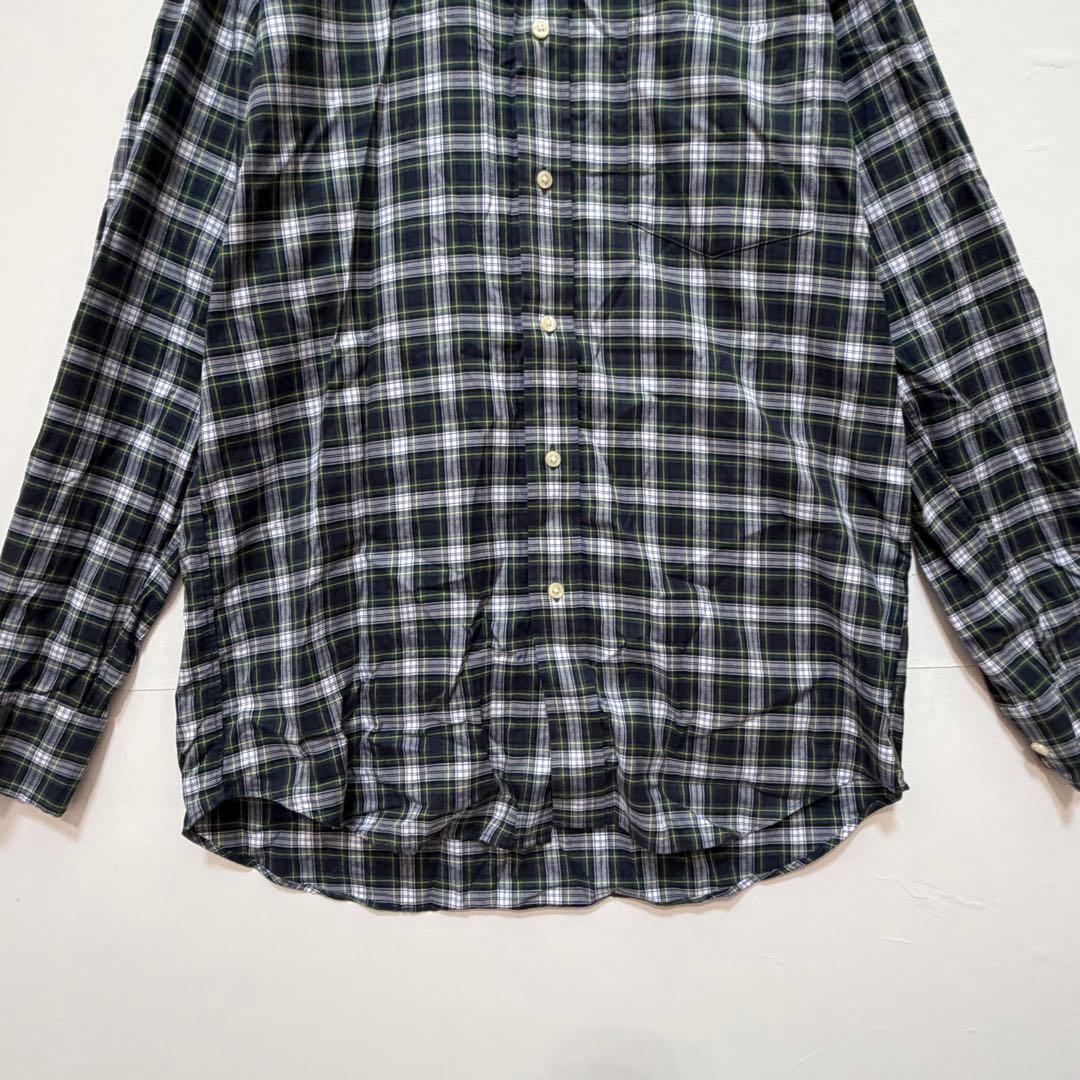 [UNIQLO] Long sleeve shirt casual plaid 100% cotton green L