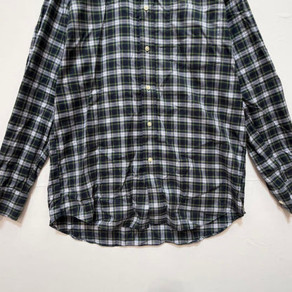 [UNIQLO] Long sleeve shirt casual plaid 100% cotton green L