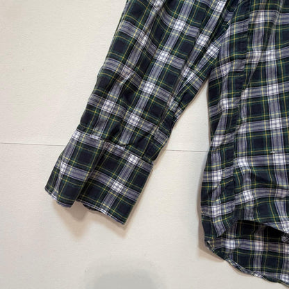 [UNIQLO] Long sleeve shirt casual plaid 100% cotton green L