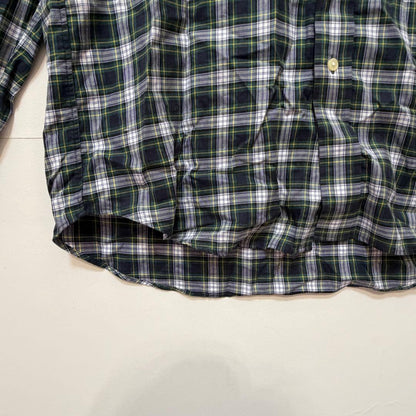 [UNIQLO] Long sleeve shirt casual plaid 100% cotton green L