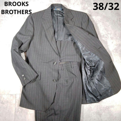 Vintage Brooks Brothers Suit Gray Stripe 38/32