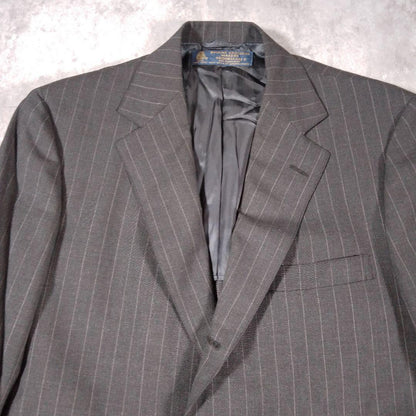 Vintage Brooks Brothers Suit Gray Stripe 38/32