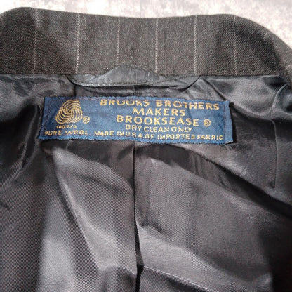 Vintage Brooks Brothers Suit Gray Stripe 38/32