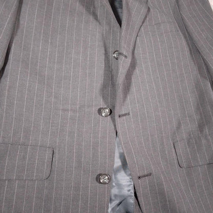 Vintage Brooks Brothers Suit Gray Stripe 38/32
