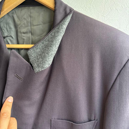 90s vintage double suit purple L K.T pour homme