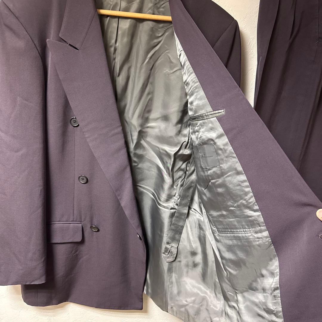 90s vintage double suit purple L K.T pour homme