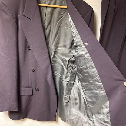 90s vintage double suit purple L K.T pour homme