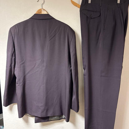 90s vintage double suit purple L K.T pour homme