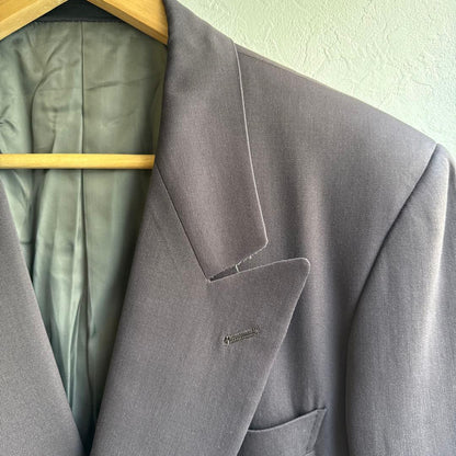 90s vintage double suit purple L K.T pour homme