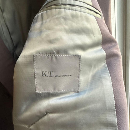90s vintage double suit purple L K.T pour homme