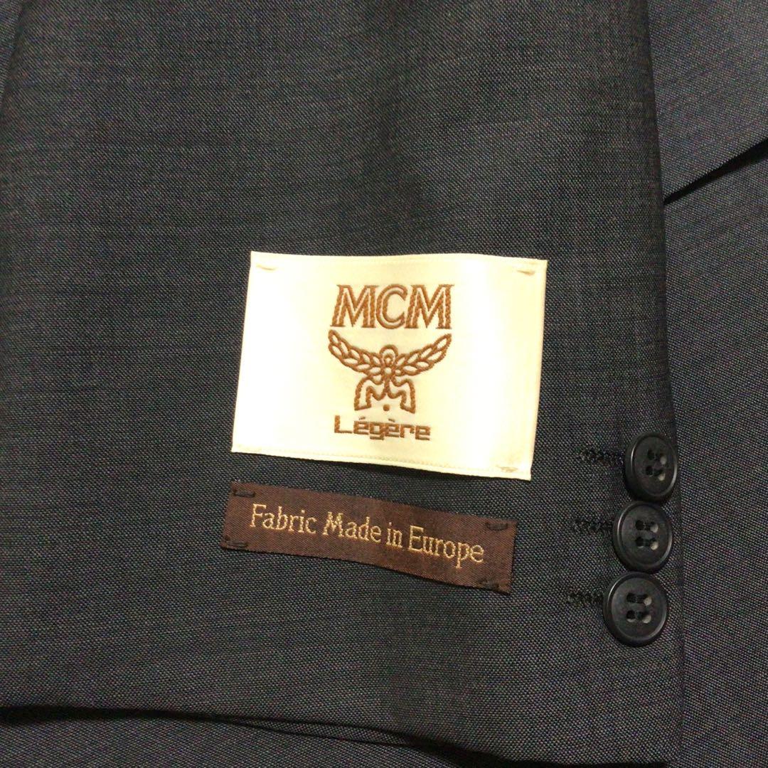 90s vintage suit set up gray double breasted mode style