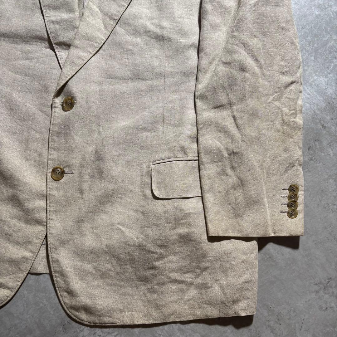 YSL Linen Setup Suit 80s 90s Tie Pin Set
