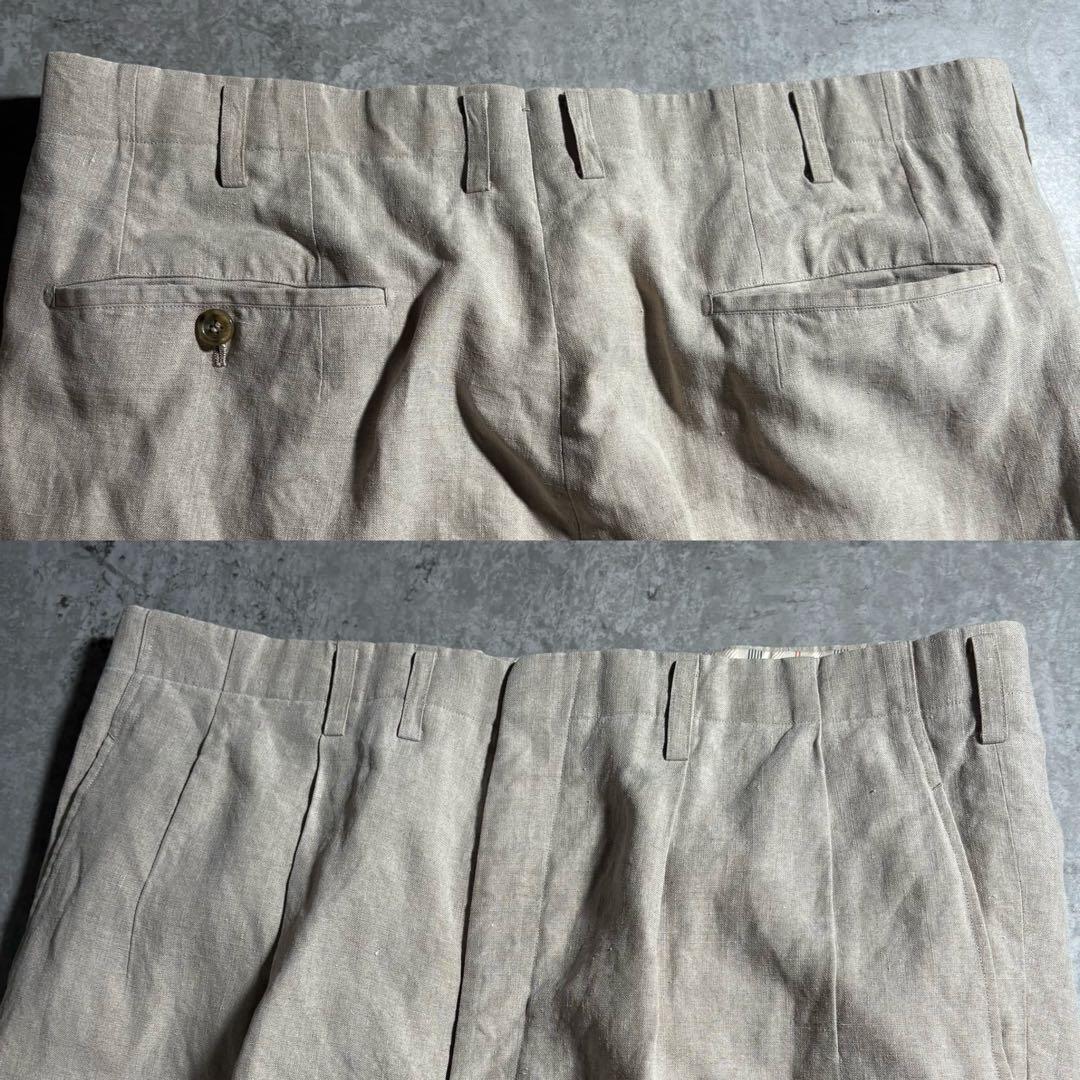 YSL Linen Setup Suit 80s 90s Tie Pin Set