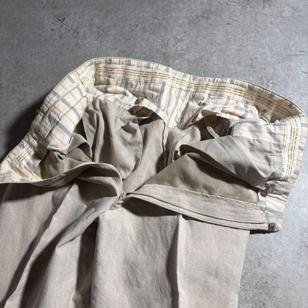 YSL Linen Setup Suit 80s 90s Tie Pin Set