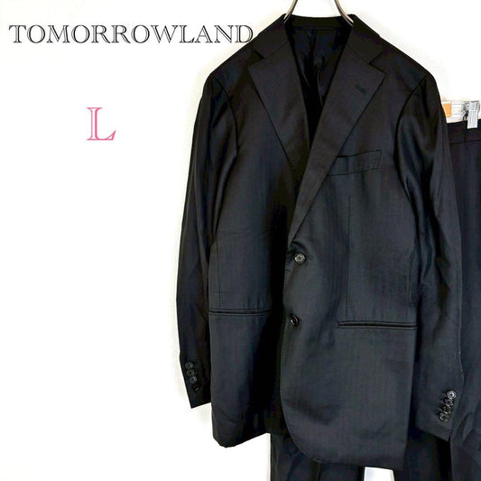 ♦︎Tomorrowland [L] Suit Setup Wool Silk Made in Japan Business