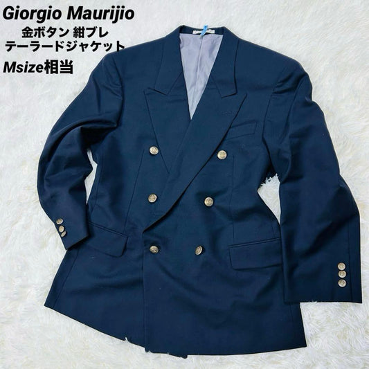 Good condition Giorgio Maurijio Gold button navy blue tailored jacket