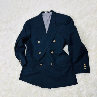 Good condition Giorgio Maurijio Gold button navy blue tailored jacket