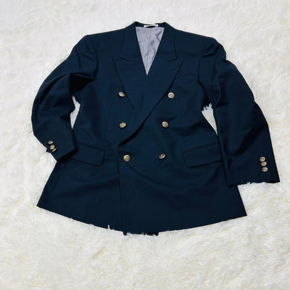 Good condition Giorgio Maurijio Gold button navy blue tailored jacket