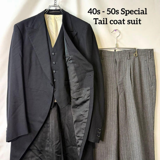 40s 50s vintage suits TALON Needle prick swallowtail mode