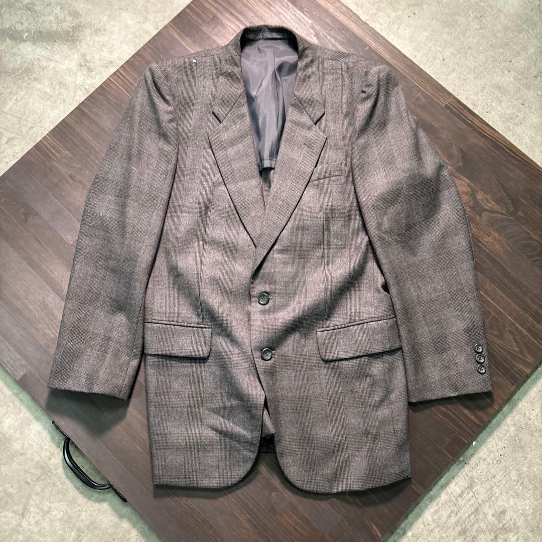 7AS10 Setup suit, tailored jacket, top and bottom set, plaid vintage clothing