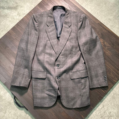 7AS10 Setup suit, tailored jacket, top and bottom set, plaid vintage clothing